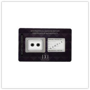 Par de Diamantes talla Brillante Negros Premium AAA+ Total: +/- 1,5 quilate