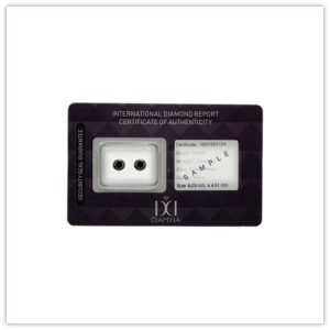 Par de Diamantes talla Brillante Negros Premium AAA+ Total: +/- 1 quilate