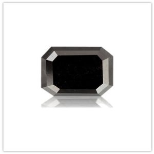 Diamante Negro Talla Esmeralda de 2.20 quilates Certificado AAA+